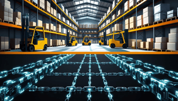 A digitally enabled warehouse powered by data analytics.