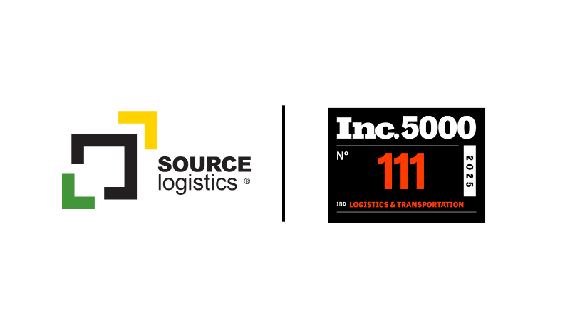 Award-winning growth: Source Logistics ranks 111 in Logistics & Transportation on Inc. 5000 and secures multiple supply chain honors