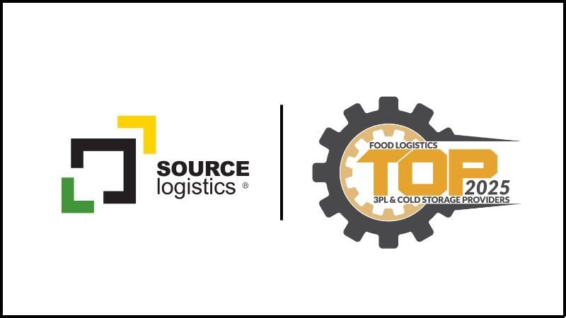 Source Logistics Named a 2025 Top 3PL & Cold Storage Provider by Food Logistics